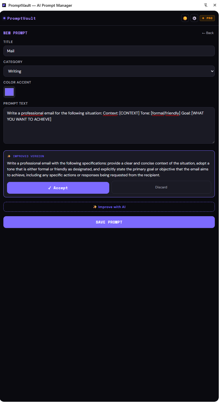 AI-powered prompt improvement